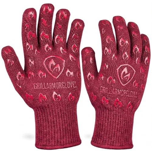 Grill Armor Oven Gloves with Fingers, 932°F EN407 Certified Grill Armor Oven Gloves with Fingers, 932°F EN407 Certified