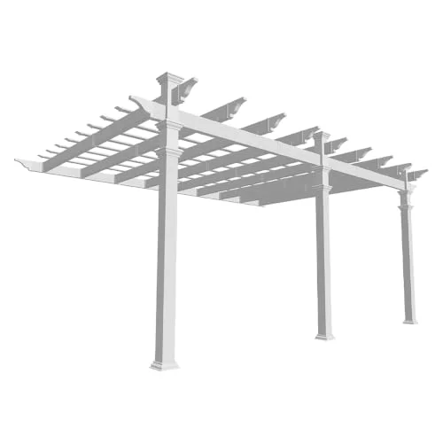 Vita Valencia 12' x 16' Attached Vinyl Pergola Vita Valencia 12' x 16' Attached Vinyl Pergola