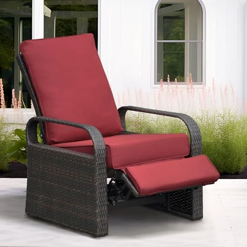 ATR Art To Real Outdoor Resin Wicker Patio Recliner ATR Art To Real Outdoor Resin Wicker Patio Recliner