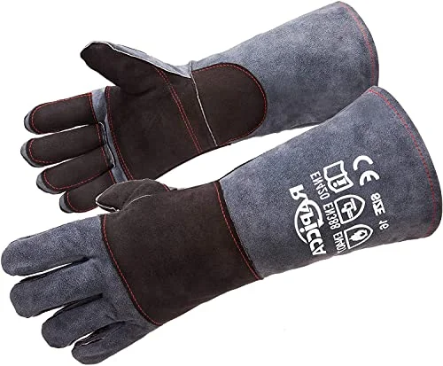 RAPICCA 16-Inch Fireproof Leather Fire Pit Gloves RAPICCA 16-Inch Fireproof Leather Fire Pit Gloves