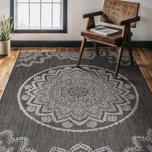 CAMILSON Outdoor Rug 5x7, Medallion