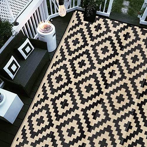 SAND MINE Waterproof Outdoor Rug 9x12 Reversible SAND MINE Waterproof Outdoor Rug 9x12 Reversible