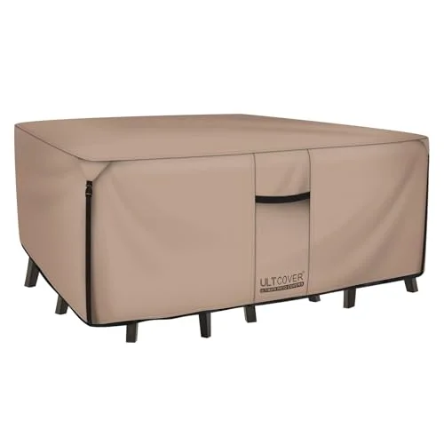 ULTCOVER Waterproof Rectangular Patio Table and Chairs Cover (126L x 74W)