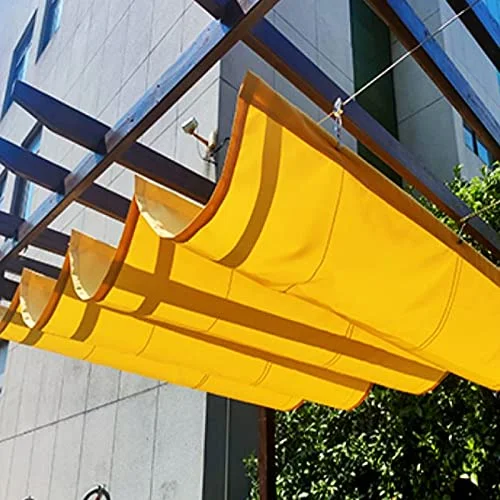 Geovne Retractable Wave Shade Sail (4.2 x 46 ft) Geovne Retractable Wave Shade Sail (4.2 x 46 ft)
