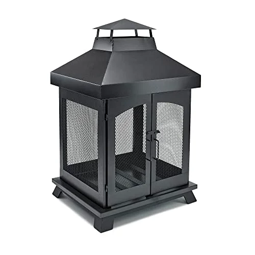 Endless Summer 45" Wood Burning Steel Outdoor Fireplace