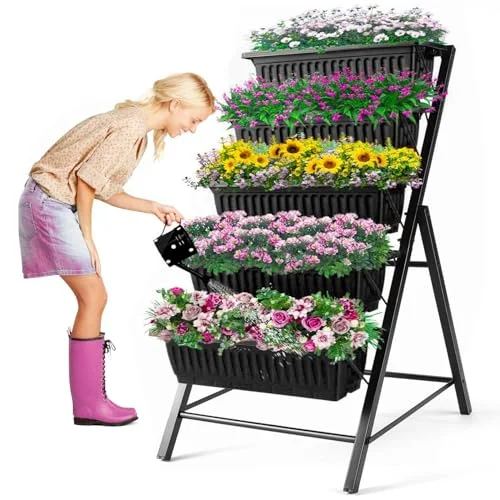 Homdox 3.74FT Vertical Garden Bed, 5-Tier