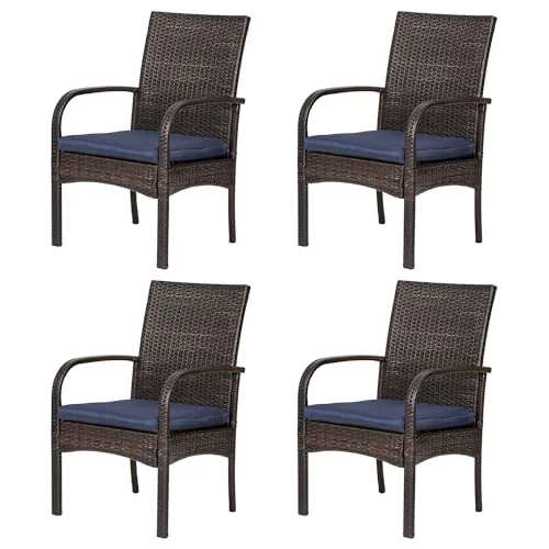 SAILARY Wicker Patio Dining Chairs Set of 4 SAILARY Wicker Patio Dining Chairs Set of 4