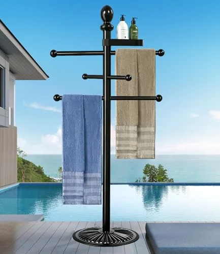Yozoluck 6-Bar Metal Pool Towel Rack Yozoluck 6-Bar Metal Pool Towel Rack