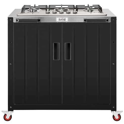 Feasto Modular Outdoor Kitchen Island with 5-Burner Gas Stove Feasto Modular Outdoor Kitchen Island with 5-Burner Gas Stove