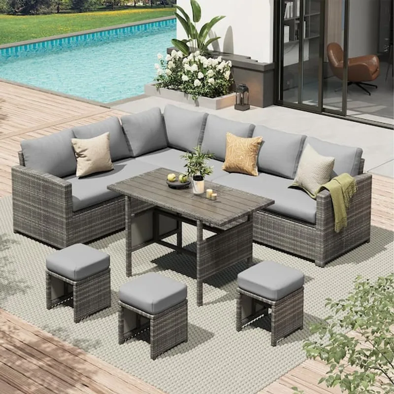 AECOJOY 7-Piece Outdoor Dining Set