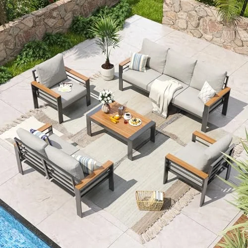 Aoxun Aluminum 7-Seat Oversized Sectional