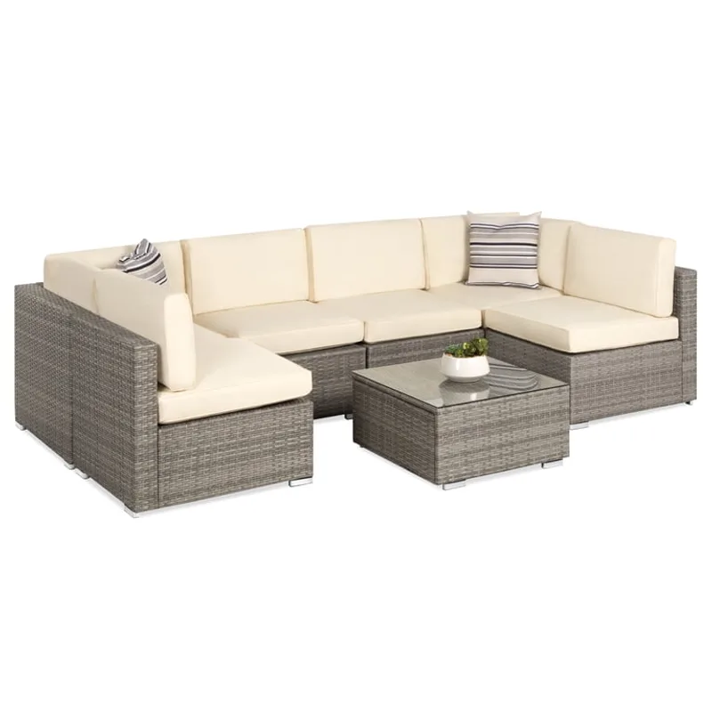Best Choice Products 7-Piece Wicker Sectional