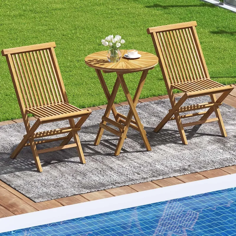 Chic Teak St. Barts 3-Piece Bistro Set