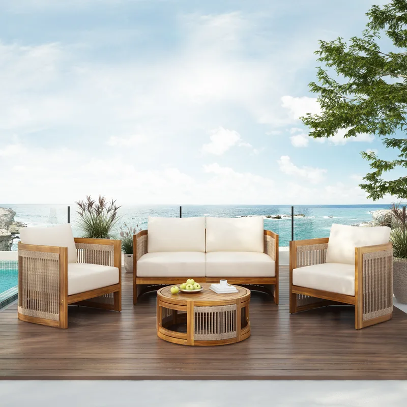 Christopher Knight Home Acacia Wood 4-Piece Set Christopher Knight Home Acacia Wood 4-Piece Set