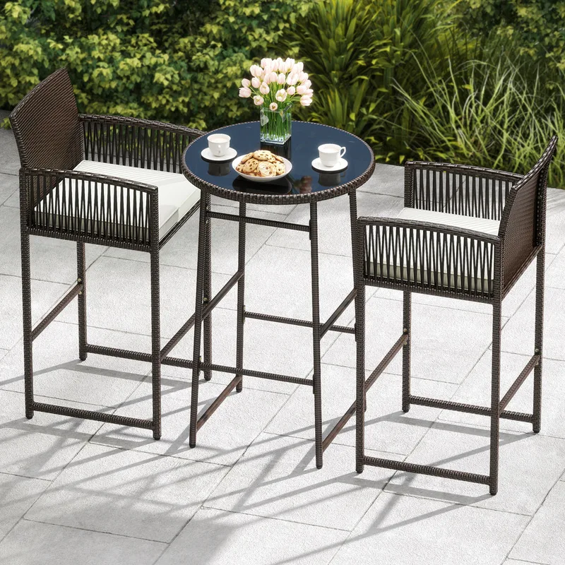 Costway 3-Piece Patio Bar Set