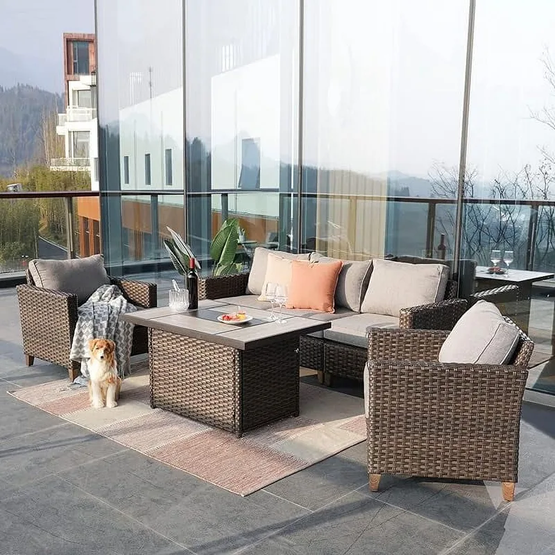 Grand Patio 6-Piece Steel Conversation Set