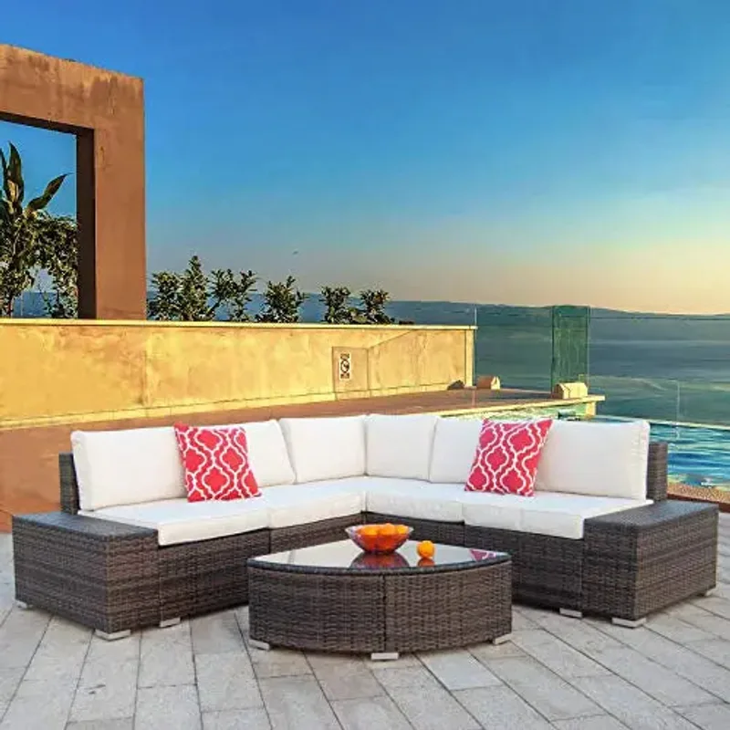 Polar Aurora 6-Piece Wicker Sectional Polar Aurora 6-Piece Wicker Sectional