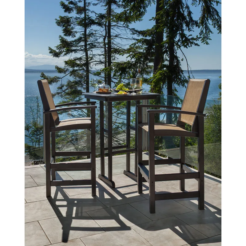 POLYWOOD Nautical 3-Piece Bar Set