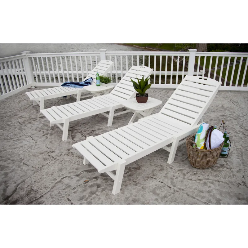 POLYWOOD Nautical Chaise Lounge POLYWOOD Nautical Chaise Lounge